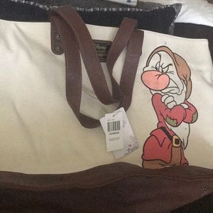 Loungefly Disney Snow White  7 Dwarfs Canvas Tote